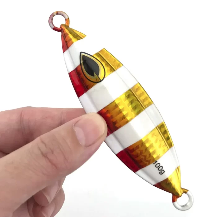 Glow Stripe Metal Jigging Lure｜Slow Pitch Jig for Deep Sea & Saltwater Fishing - Image 3