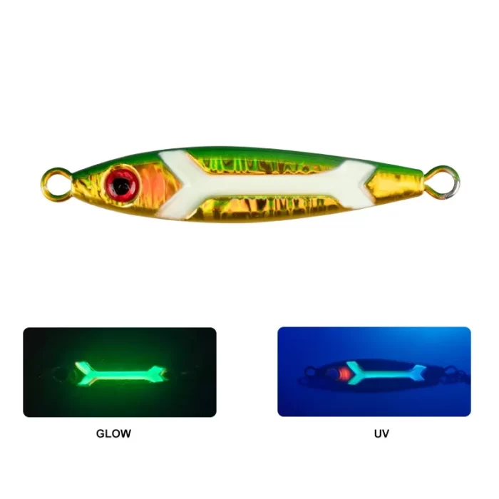 Glow Blade Metal Jig VIB Lure – Micro Jig Spinner Bait for Light Game Fishing - Image 3