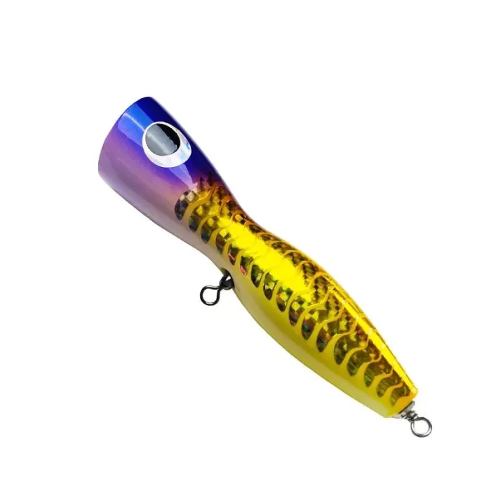 Large Saltwater Popper Lure for GT Tuna Offshore Casting | Reflective Surface Bait - Image 3