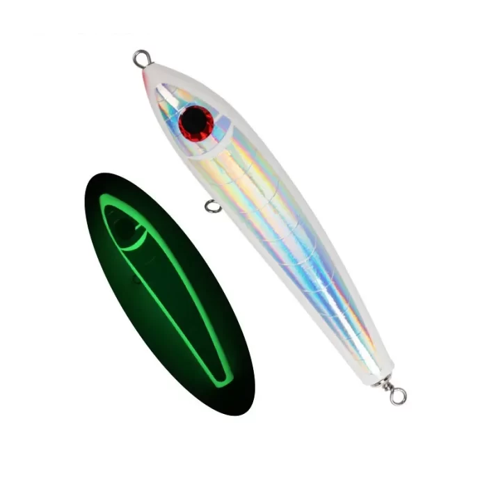 Luminous Floating Wooden Lure – 90g 23cm Long Casting Popper for Tuna & GT - Image 4