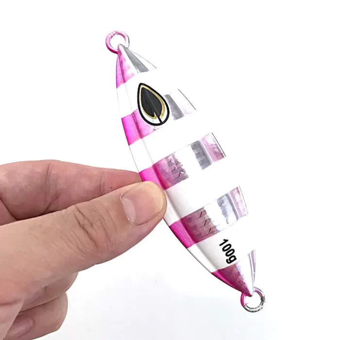 Glow Stripe Metal Jigging Lure｜Slow Pitch Jig for Deep Sea & Saltwater Fishing - Image 4