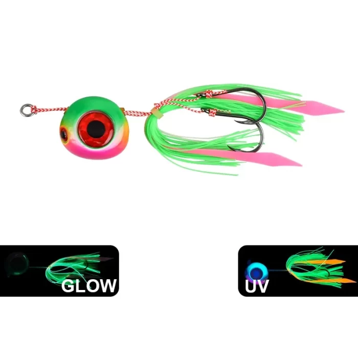 Glow Octopus Head Tai Rubber Jig – Snapper Fishing Lure for Saltwater Boat Game - Image 4
