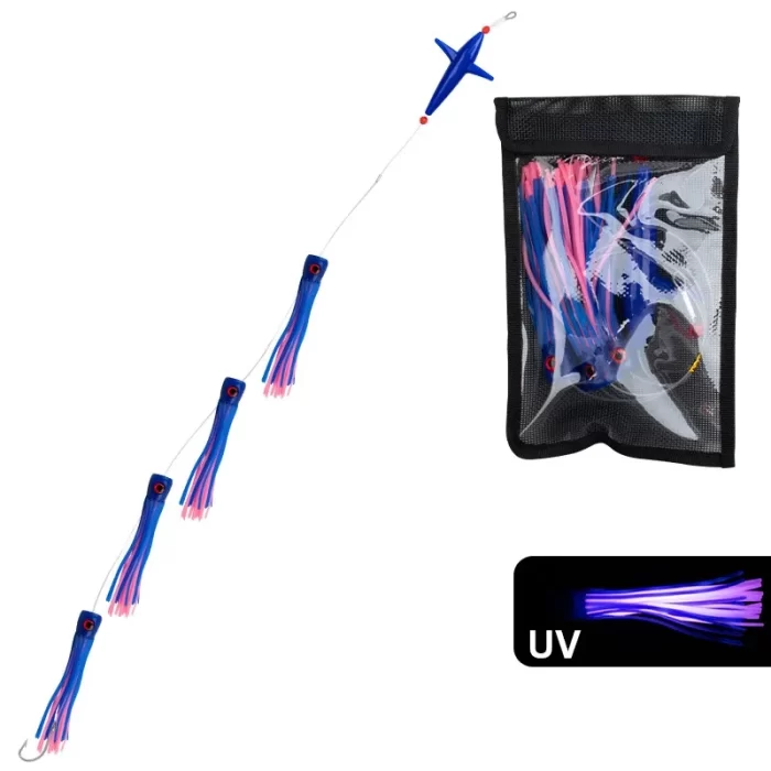 Offshore Daisy Chain Trolling Lure Set | Bird Head Skirt Lures for Tuna & Marlin - Image 5