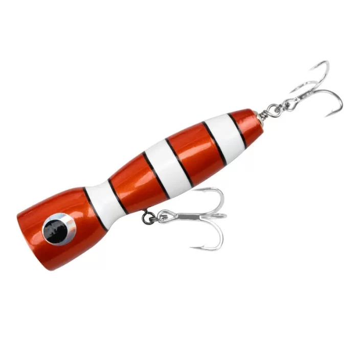 Oversized Wooden Popper Lure – Long Cast Splashing Action for GT & Tuna - Image 6