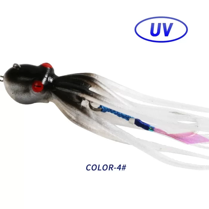 Bioluminescent Soft Squid Lure with Hook for Saltwater Fishing - Image 5