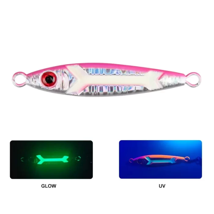 Glow Blade Metal Jig VIB Lure – Micro Jig Spinner Bait for Light Game Fishing - Image 5