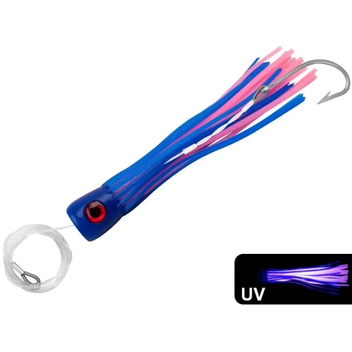 Luminous Squid Skirt Saltwater Trolling Lure with Hook – Realistic Action for Big Game Fishing - Image 5