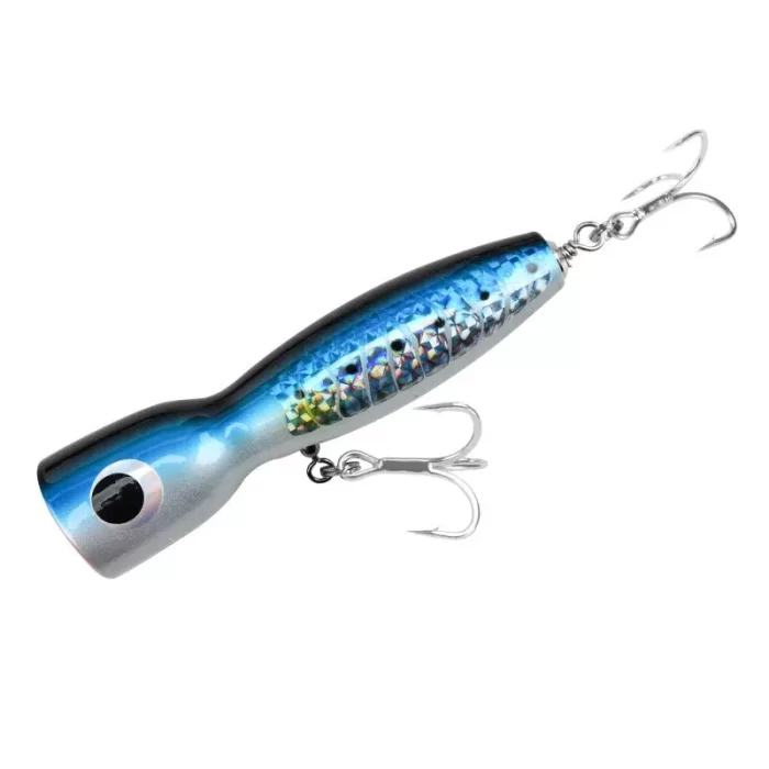 Oversized Wooden Popper Lure – Long Cast Splashing Action for GT & Tuna - Image 5
