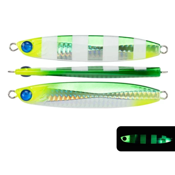 Glow Stripe Slow Jig Metal Lure – Multi-Color Saltwater Fishing Jig - Image 6