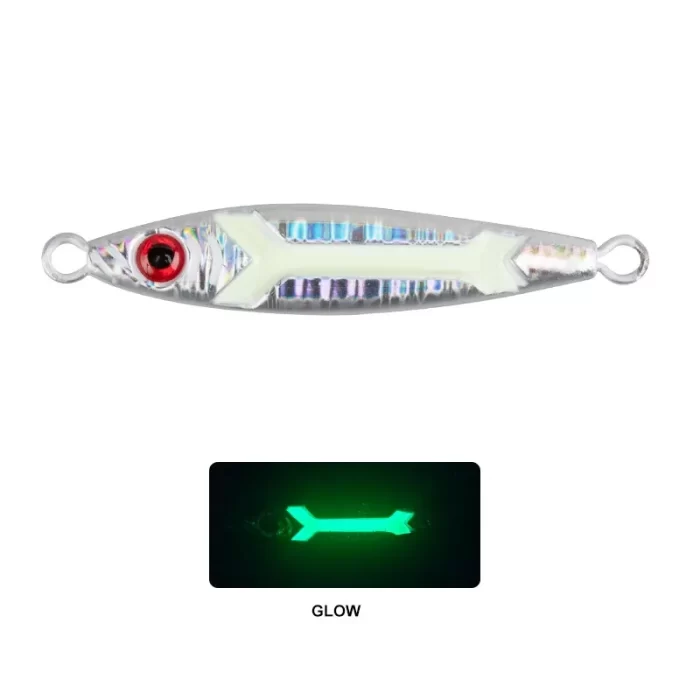 Glow Blade Metal Jig VIB Lure – Micro Jig Spinner Bait for Light Game Fishing - Image 6