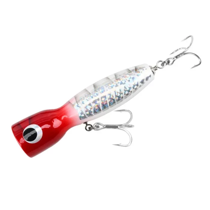 Oversized Wooden Popper Lure – Long Cast Splashing Action for GT & Tuna - Image 4