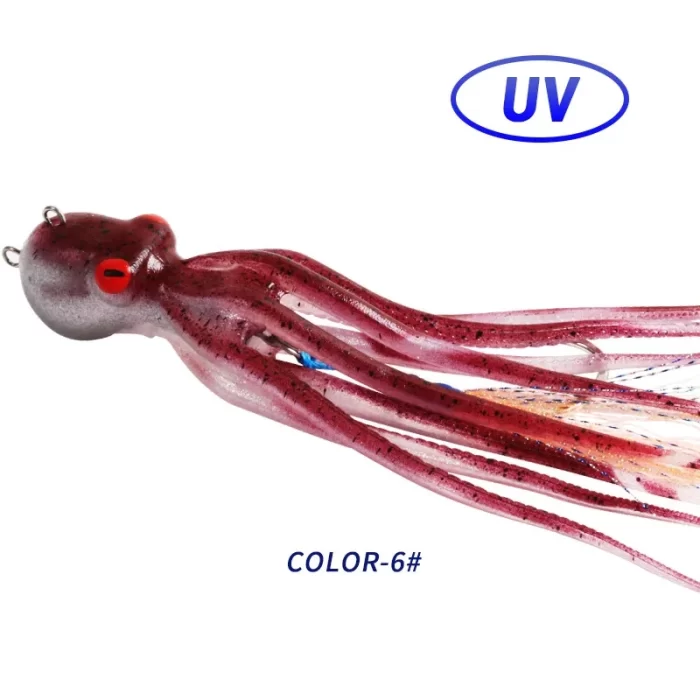 Bioluminescent Soft Squid Lure with Hook for Saltwater Fishing - Image 7