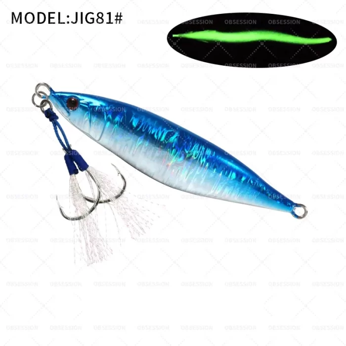 Lifelike Fish Shape Glow Metal Jig｜Top Slow Pitch Jigging Lure for Saltwater & Boat Fishing - Image 7