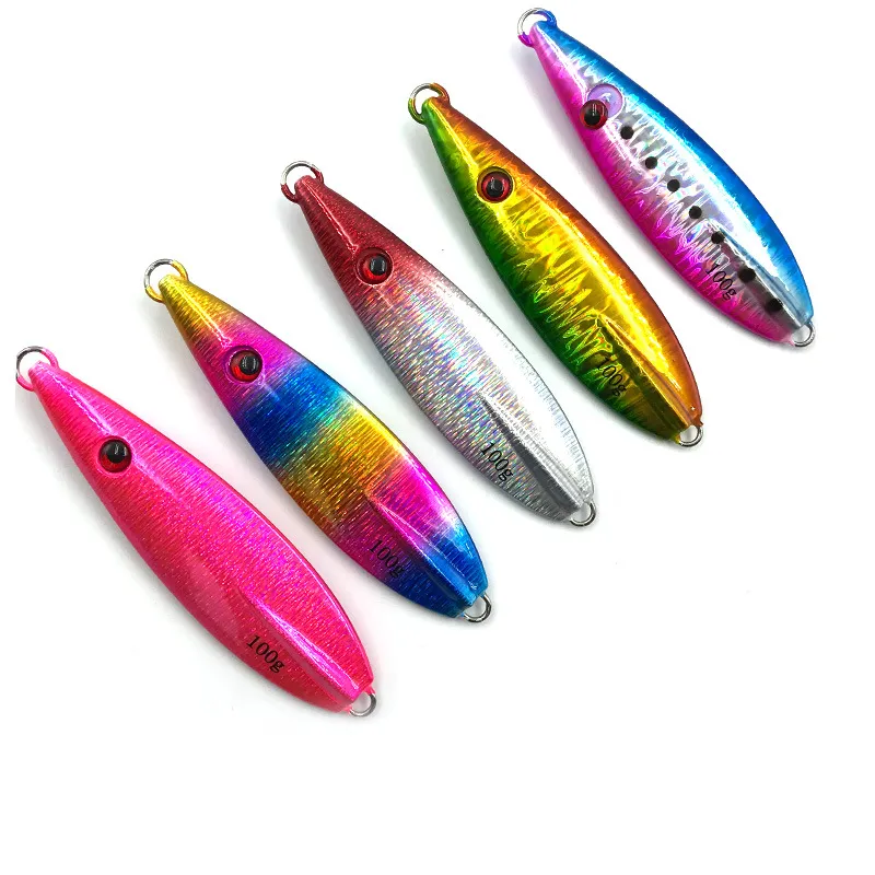 JIG Lure with vibrant colors, captured with the assist hook in close-up, showing its efficient hook setting mechanism.