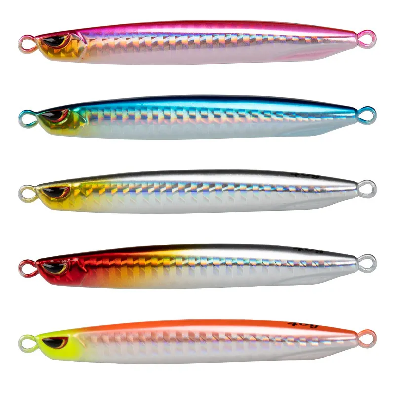 Color variations of LureSport JIG-110 slim metal jigs for fast fall jigging