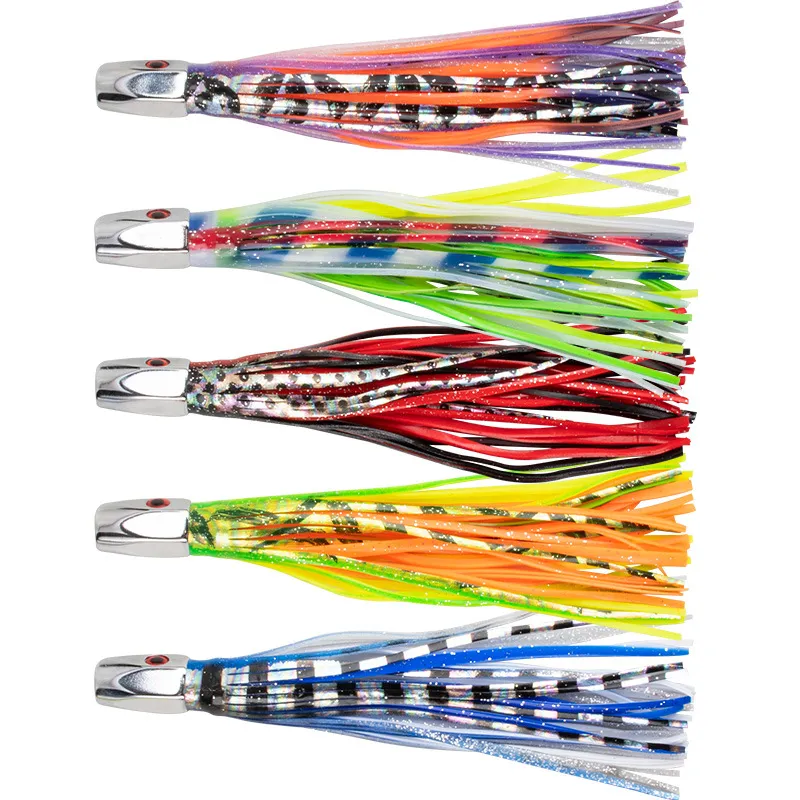 Full view of the Bionic Octopus Lure with flexible tentacles in vibrant colors.
