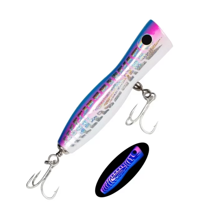 Glow in the Dark Reflective Popper Lure for Night Saltwater Fishing - Multi Color - Image 4