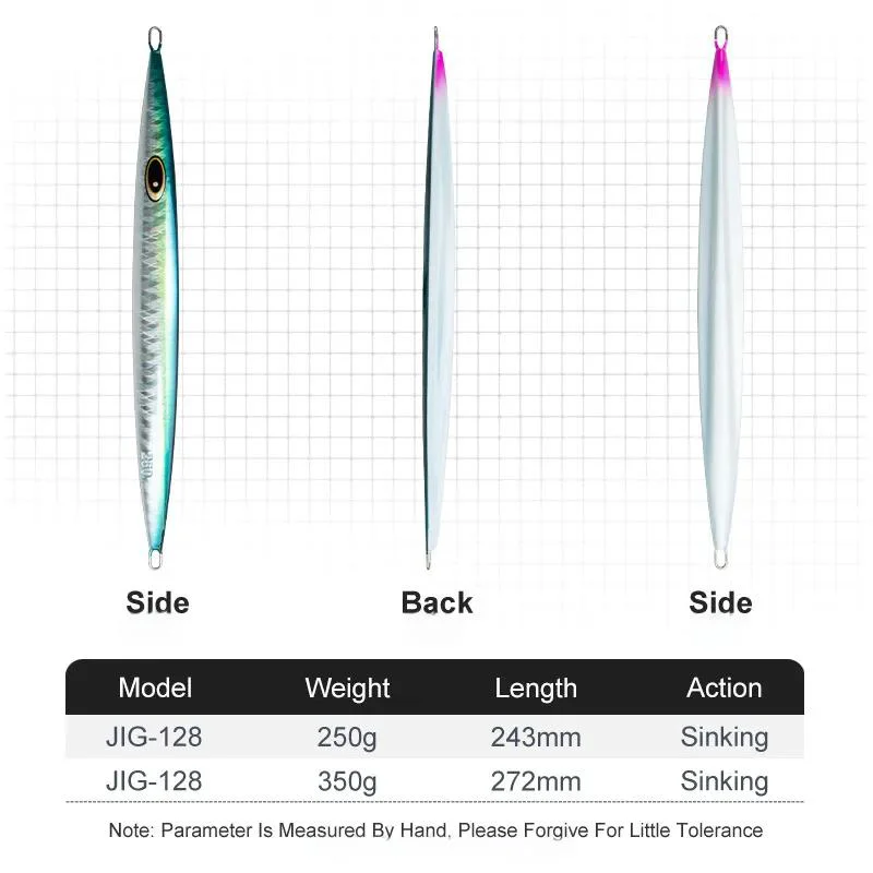 LureZ Bolt JIG-128 with multi-color options, ideal for various fishing conditions