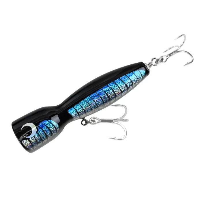 Oversized Wooden Popper Lure – Long Cast Splashing Action for GT & Tuna - Image 2