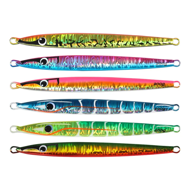 "JIG97# Long-Cast Sinking Jig showcasing its high-quality bionic design with vibrant color patterns"