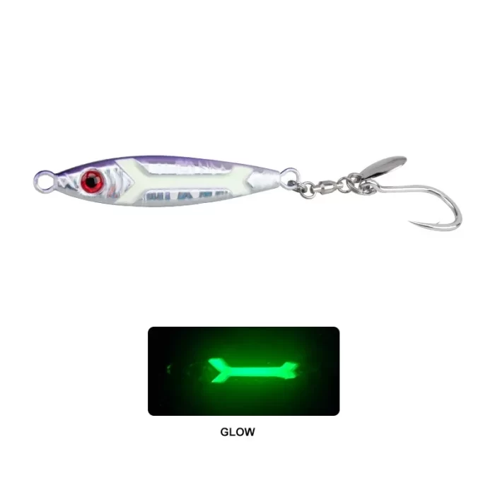 Glow Blade Metal Jig VIB Lure – Micro Jig Spinner Bait for Light Game Fishing - Image 9