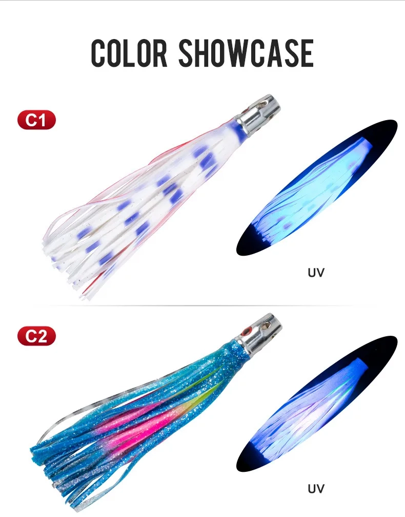 Full view of the Bionic Octopus Lure, demonstrating its vibrant finish and realistic design.